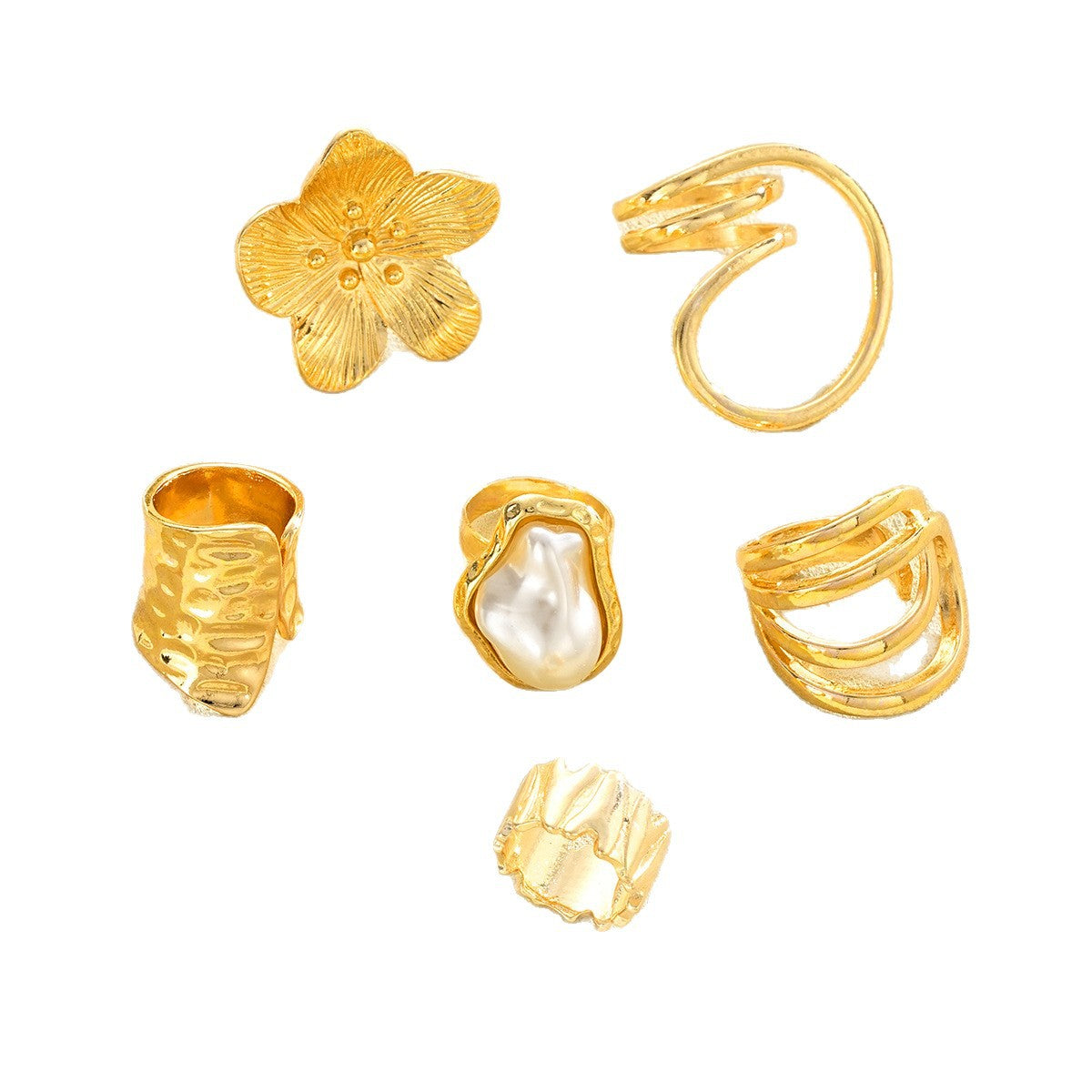 Tapping Pattern Opening Wide Ring Suit