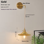 Retro Brass Bedside Lotus Wall Lamp
