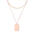 Gold Circular Double Layered Pendant Necklace