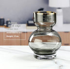 Simple And Creative Gold Edged Small Mouth Single Bundle Glass Vase