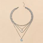 Chunky Gold Necklace Chunky Charm Necklace For Women Layered Gold Necklace For Women Silver Coin Necklace Jewelry Gifts For Women