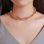 Choker exaggerated punk style lady necklace