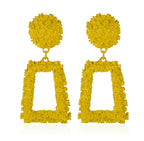 Big Vintage Earrings for Women Gold Silver Black Geometric Statement Earring Metal Earing Hanging Fashion Jewelry