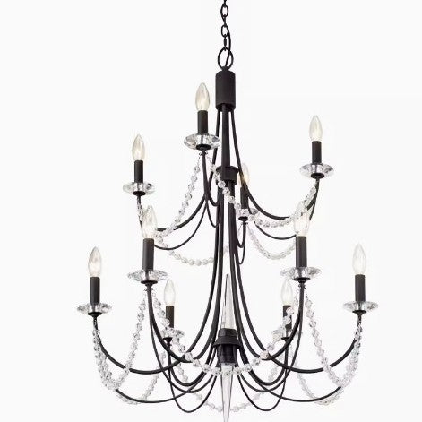 American Retro Style Copper Chandelier French Entry Lux Simple