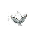 Nordic glass petal bowl with gold border