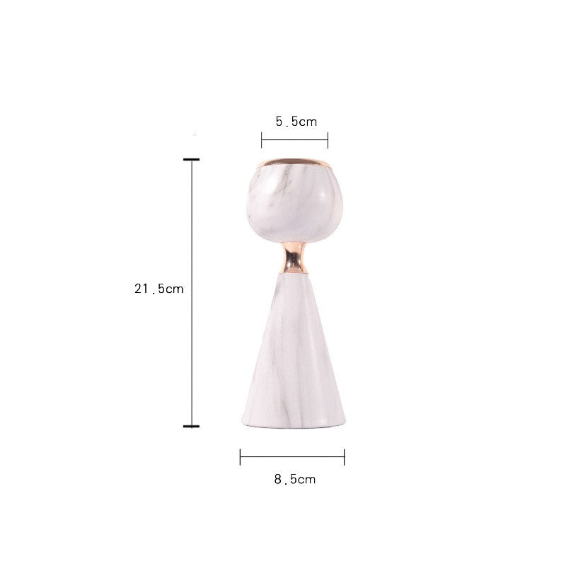 Modern Simple Table Model Home Living Room Marble Candle Holder Decoration
