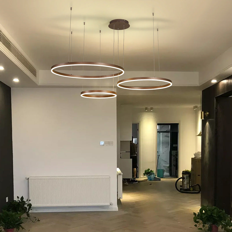 LED Living Room Simple Post-modern Ring Chandelier