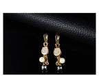Alloy Necklace Set 18K Gold Pearl Earring Set