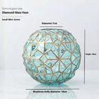 Creative Diamond Star Gold-painted Glass Vase