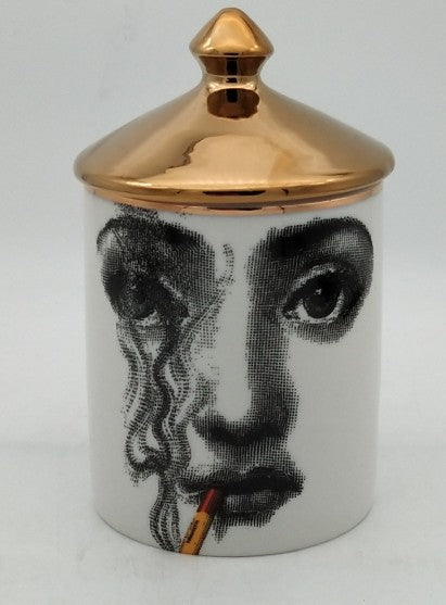 Face Aromatherapy Candle Holder Can Cotton Swab Storage Container