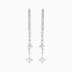 New Design Stainless Steel Cubic Zirconia Chain Hoop Earring