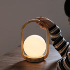 Dimmable Bedroom Bedside Glass Portable Table Lamp