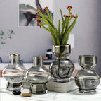 Simple And Creative Gold Edged Small Mouth Single Bundle Glass Vase