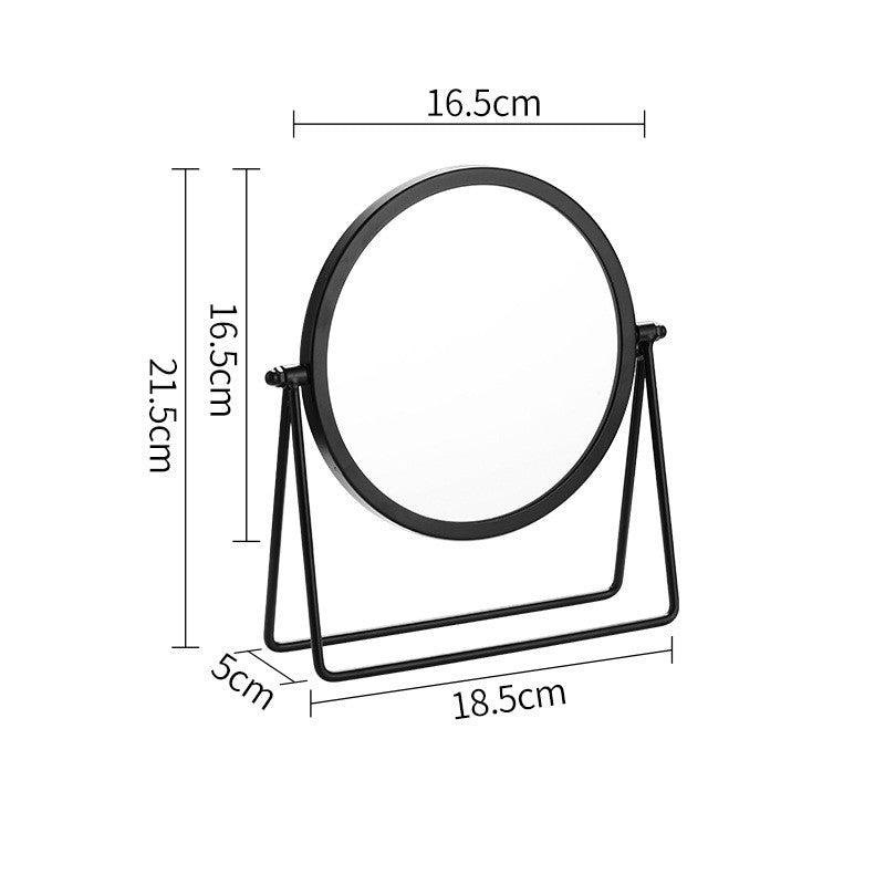 Makeup Mirror Dressing Desktop Bedroom Large Size Wall Hanging Iron Art