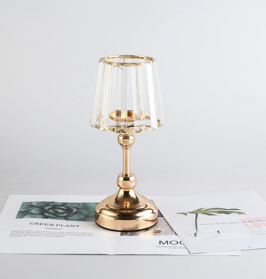 European Crystal Glass Candle Holder, Romantic Wedding, Home, Living Room, Meal