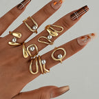 Tapping Pattern Opening Wide Ring Suit