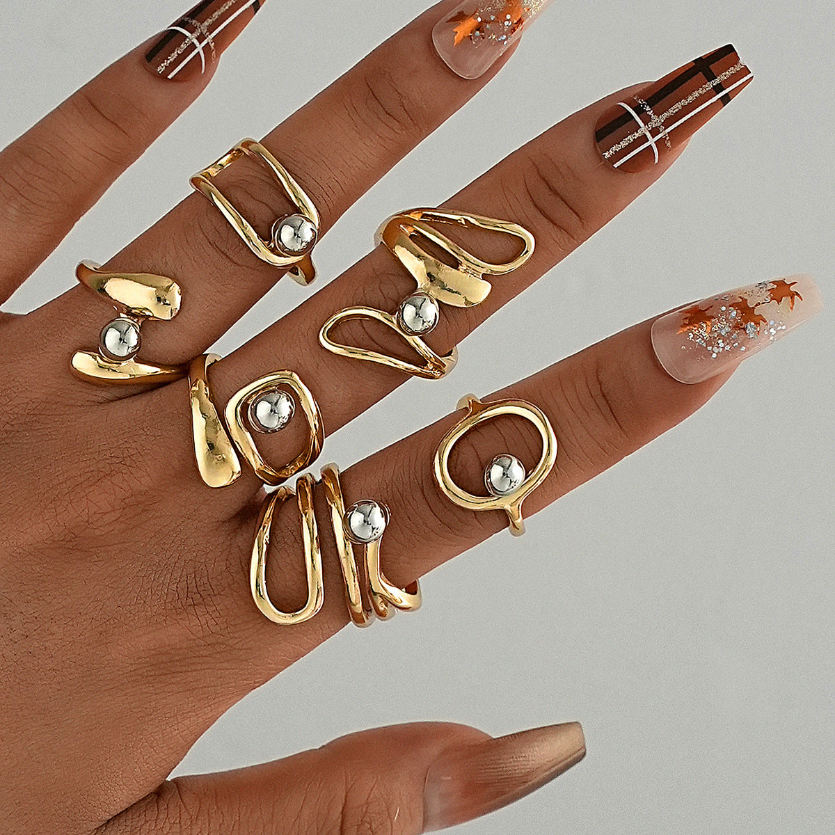 Tapping Pattern Opening Wide Ring Suit