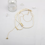 French Vintage Pearl Multi Layered Layered Necklace