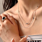 18k Gold Star Pendant Gold And Silver Necklace