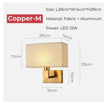 Hotel Study Chinese Creative Fabric Wall Lamp