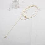 French Vintage Pearl Multi Layered Layered Necklace