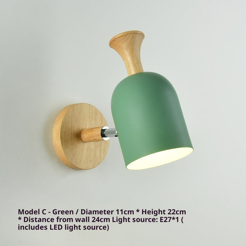 Nordic Log Color Macaron Decorative Wall Lamp