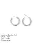 Simple Round Hoop Earring Personality