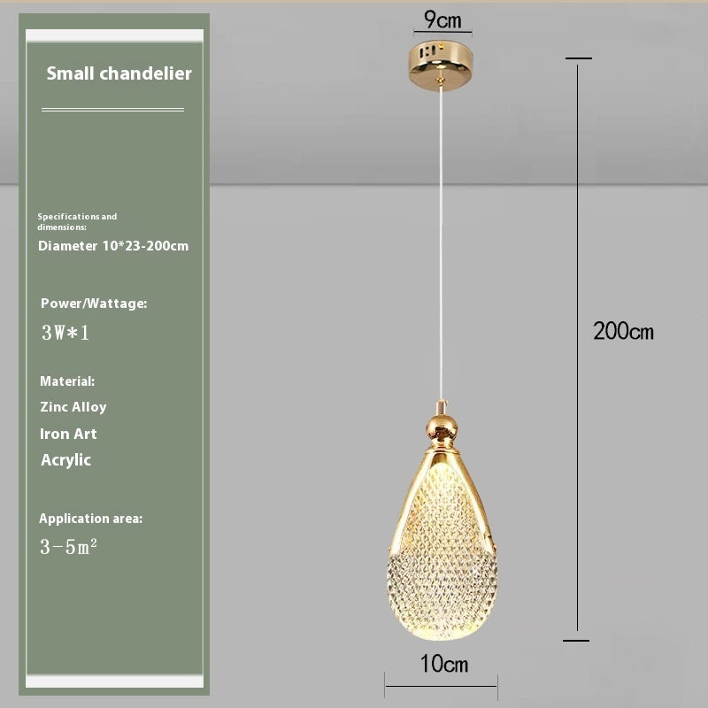 Bedroom Bedside Lamp Minimalist Small Droplight