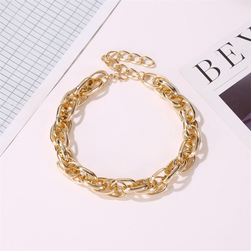 Choker exaggerated punk style lady necklace