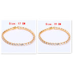 Cubic Zirconia Tennis Bracelets Iced Out Chain Crystal Bracelet Women Men Gold Bracelet Jewelry