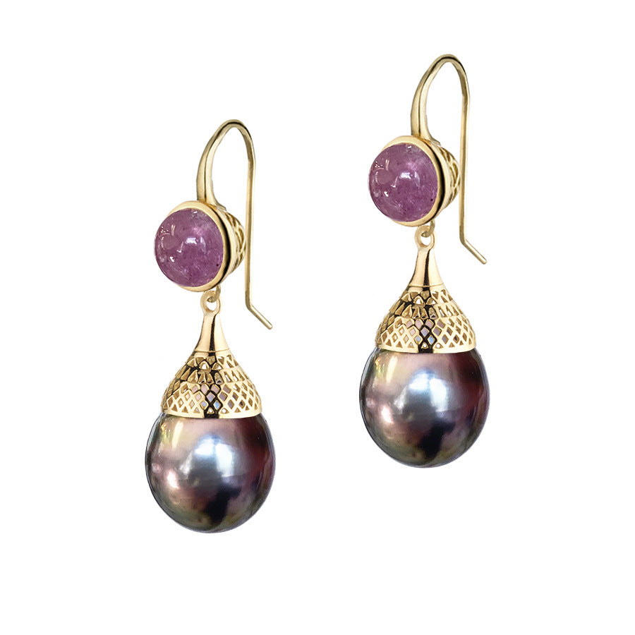 Elegant Drop-shaped Elegant Gold-plated Earrings