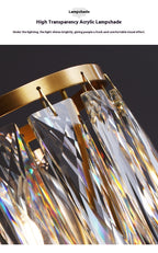 Crystal Chandelier Lamp In The Living Room Post-modern Minimalist Creative