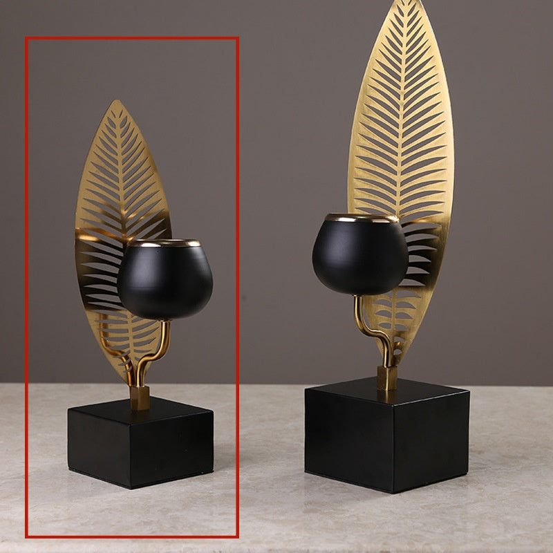 Nordic Ins Electroplated Metal Candle Holder Decorative Ornament