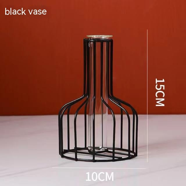 Gold Wrought Iron Vase Photo Shooting Decoration