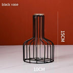 Gold Wrought Iron Vase Photo Shooting Decoration