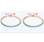 Cubic Zirconia Tennis Bracelets Iced Out Chain Crystal Bracelet Women Men Gold Bracelet Jewelry