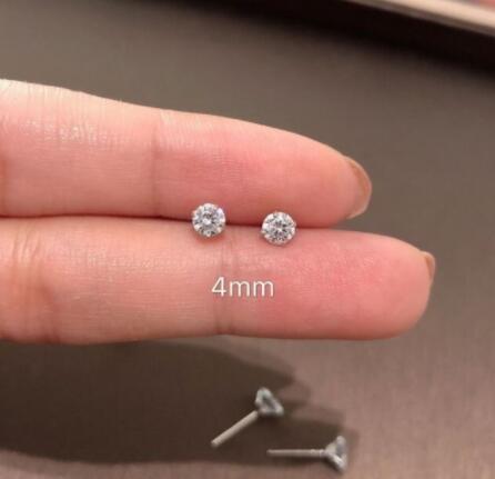 New Design Stainless Steel Cubic Zirconia Chain Hoop Earring