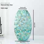 Creative Diamond Star Gold-painted Glass Vase