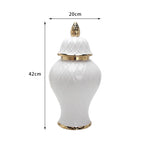 Light Luxury Ceramic Gold Vase Ornaments