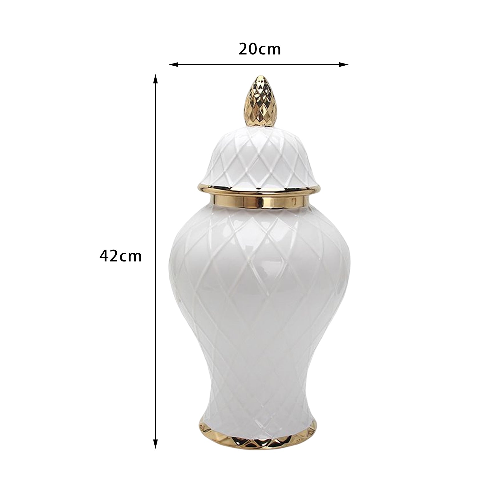 Light Luxury Ceramic Gold Vase Ornaments