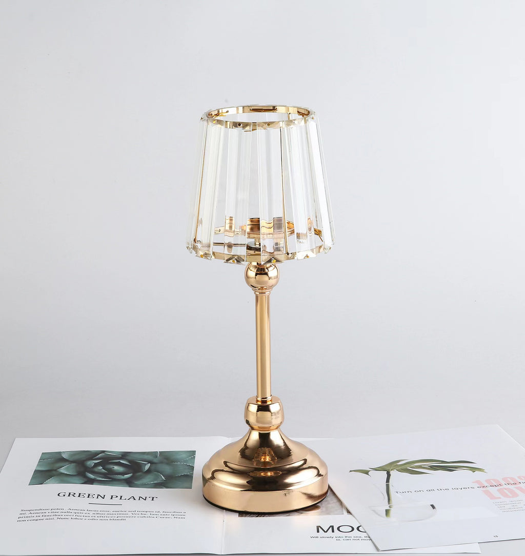 European Crystal Glass Candle Holder, Romantic Wedding, Home, Living Room, Meal