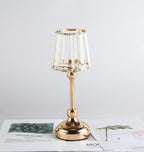 European Crystal Glass Candle Holder, Romantic Wedding, Home, Living Room, Meal