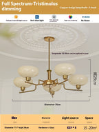 Living Room Chandelier Retro Cream Bedroom Dining Room Lamps