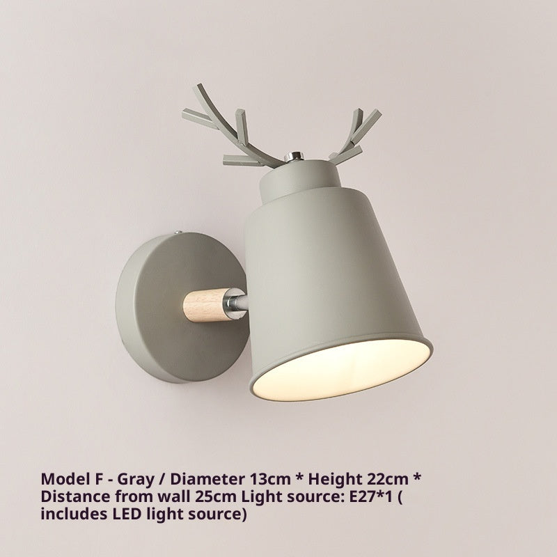 Nordic Log Color Macaron Decorative Wall Lamp