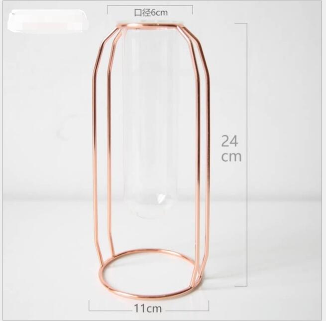 Geometric Rose Gold Vase