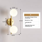 Modern Minimalist Glass Wall Bedroom Bedside Lamp