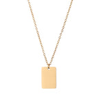 Gold Circular Double Layered Pendant Necklace