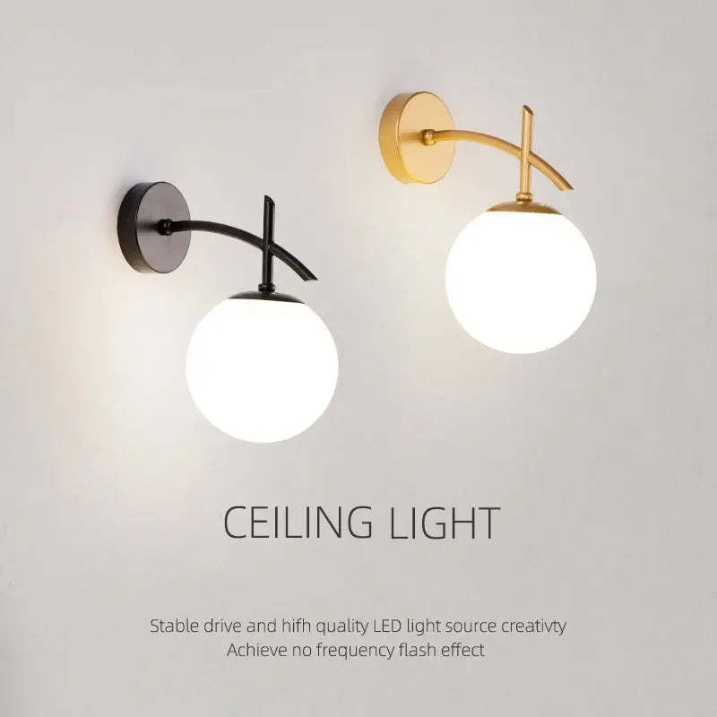 Bedroom Bedside Lamp Living Room Wall Light Bulb