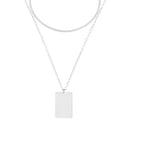 Gold Circular Double Layered Pendant Necklace