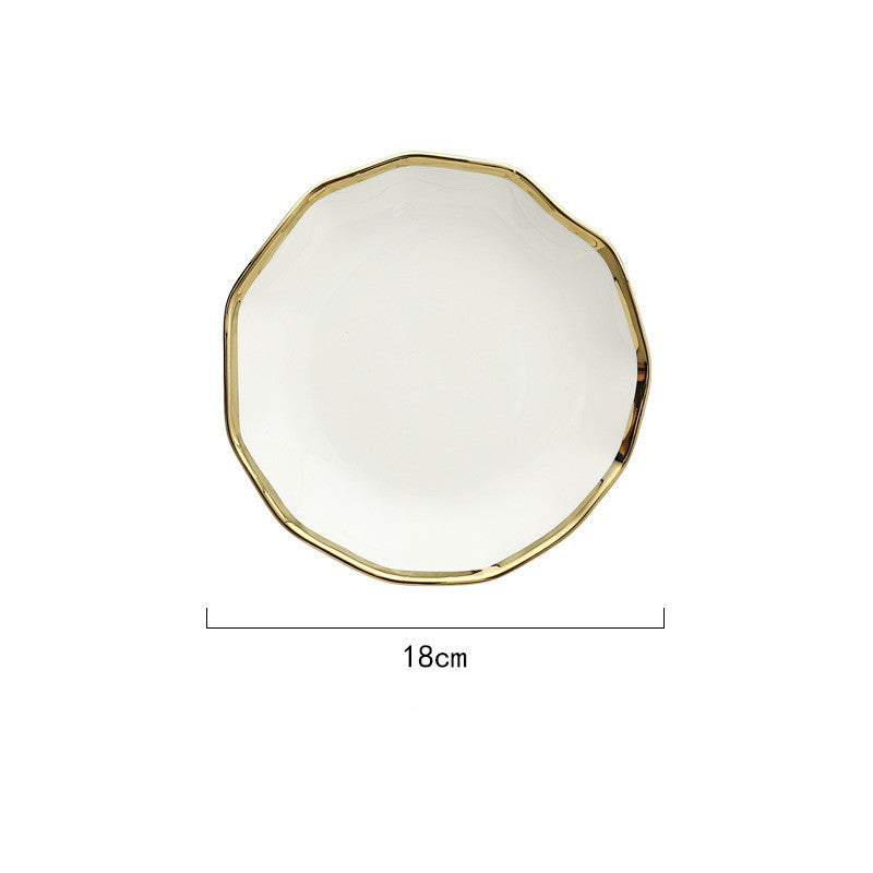 Western plate steak plate salad bowl soup bowl